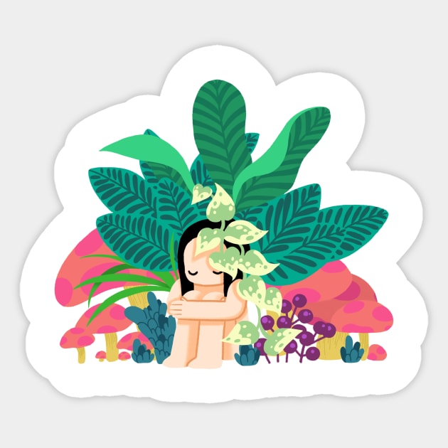 Flower child Sticker by drawnbyhanna